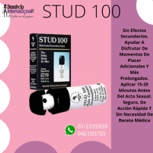 STUD 100 PROLONGADOR SEXUAL - SEXSHOP PLAZA NORTE.